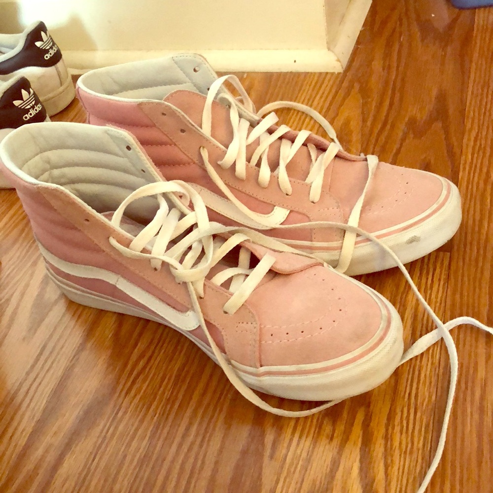 Vans high top old skool pink